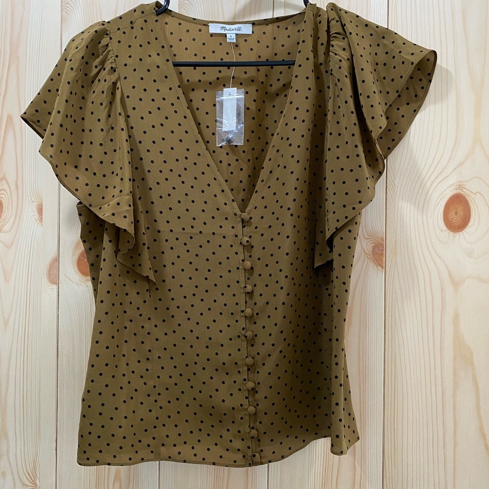 Madewell Polka Dot Top